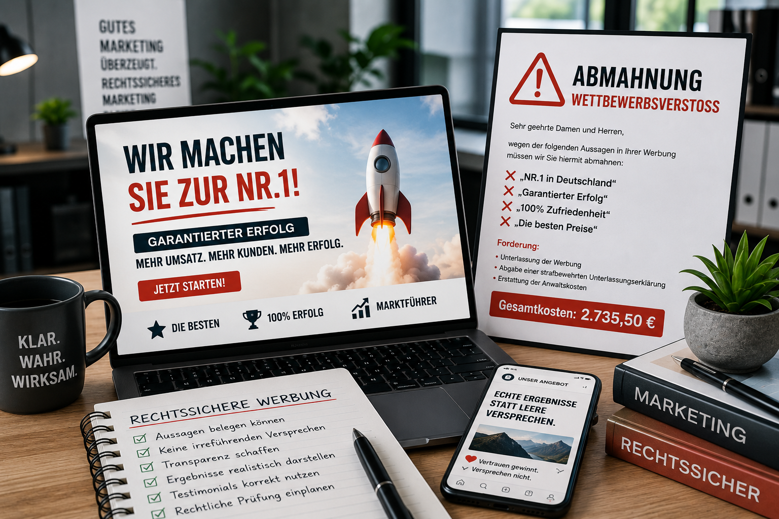 Wann Werbung zur Abmahnung führen kann