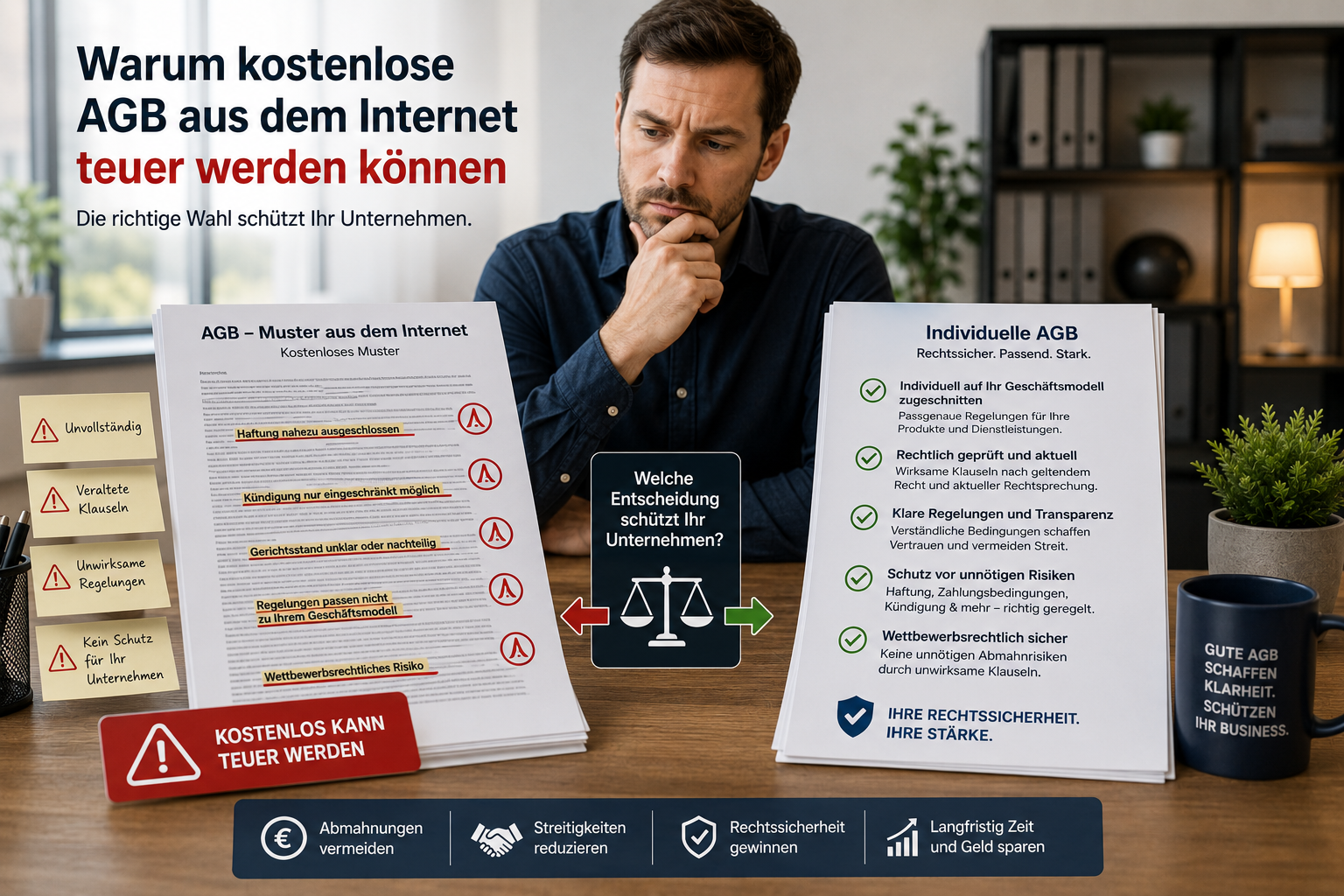Warum kostenlose AGB aus dem Internet teuer werden können